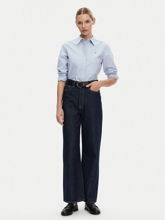 Tommy Hilfiger Tommy Hilfiger Marškiniai WW0WW46111 Mėlyna Relaxed Fit