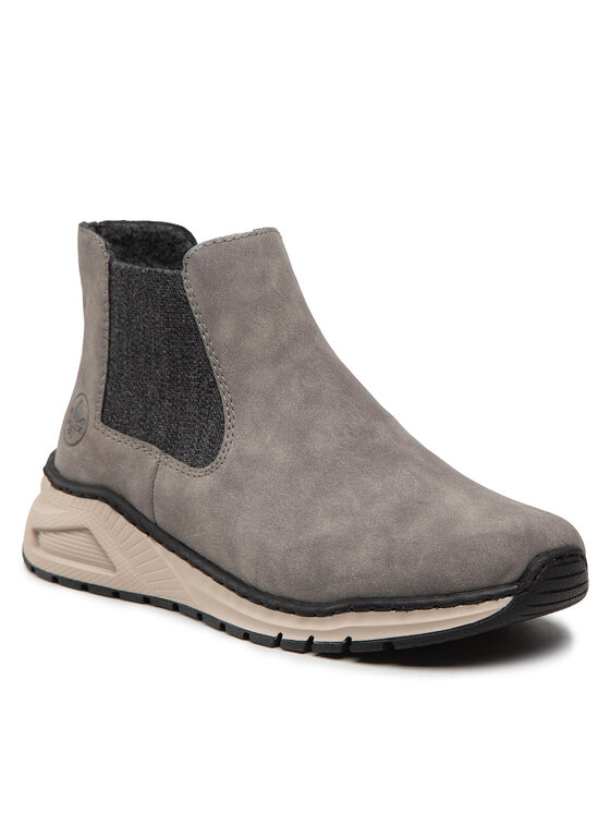 Rieker Stivali Chelsea Uomo – Colore Grigio – Modello Classico In Pelle - 4