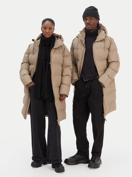 Rains Rains Kurtka zimowa Unisex 15130 Beżowy Regular Fit