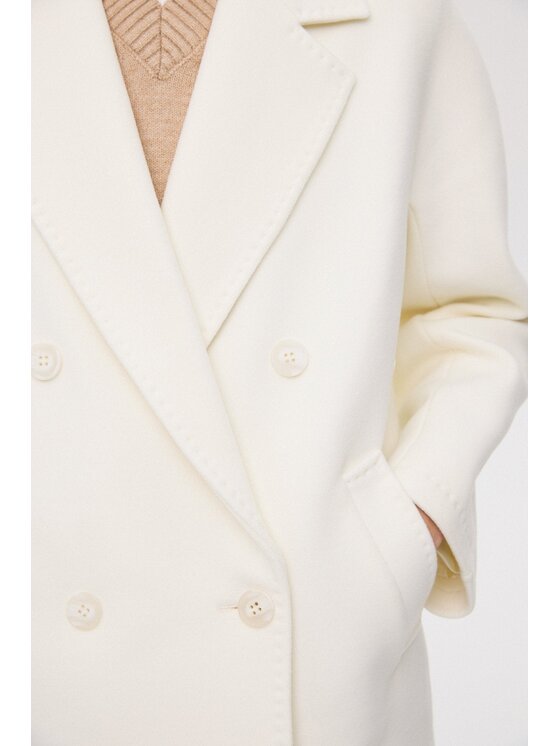 Estro Estro Cappotto ER00117054 Bianco Loose Fit