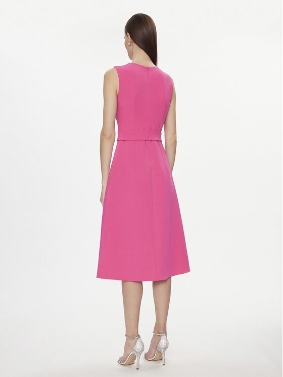 Nissa Nissa Sukienka koktajlowa RC14788 Różowy Slim Fit