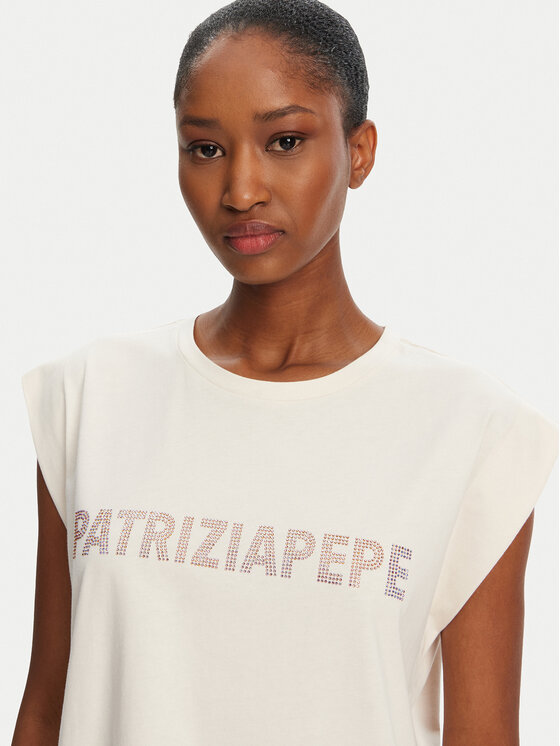 Patrizia Pepe Patrizia Pepe Marškinėliai 2M4418/J295-B823 Smėlio Regular Fit