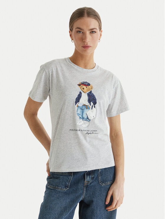 Polo Ralph Lauren Polo Ralph Lauren T-Shirt 211A96261001 Šedá Slim Fit