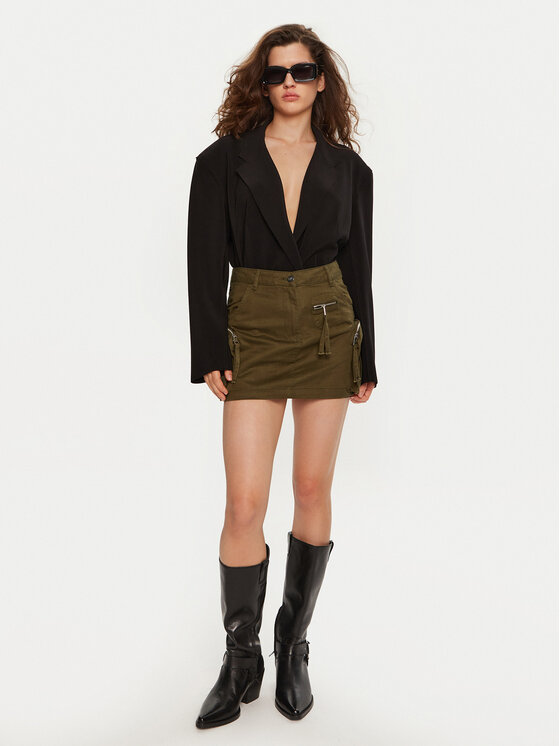 Silvian Heach Silvian Heach Miniseelik GPA24015MG Roheline Regular Fit