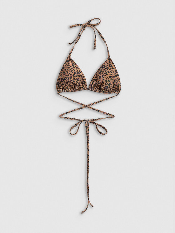 4F 4F Góra od bikini ESSENTIAL Brązowy jasny