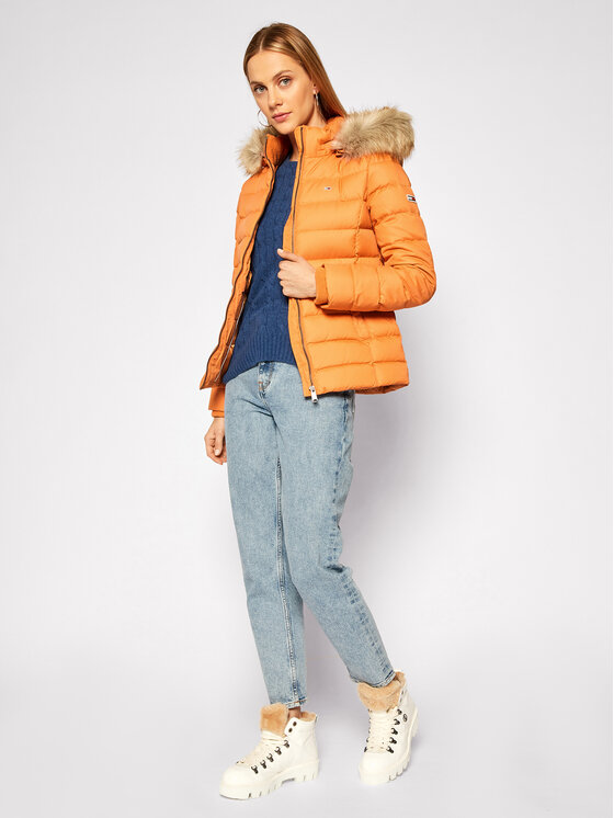 Tommy Jeans Pūkinė striukė Tjw Basic DW0DW08588 Oranžinė Regular Fit •  Modivo.lt