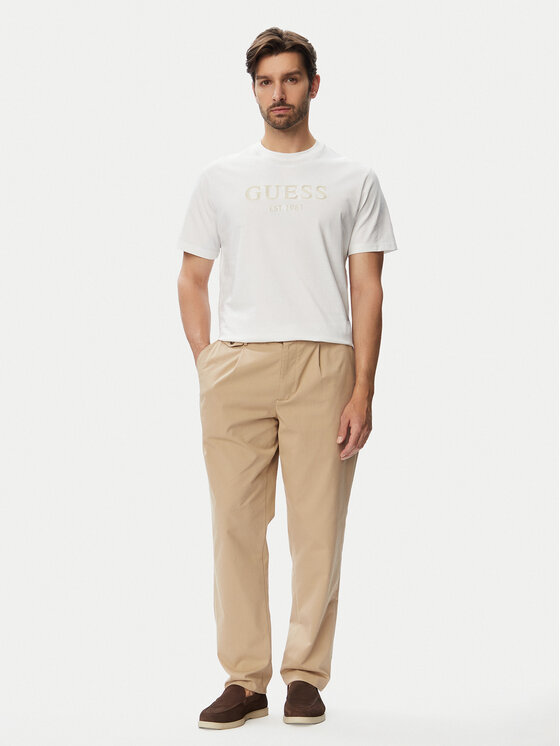 Guess Guess Tričko M6YI41 K4227 Biela Regular Fit