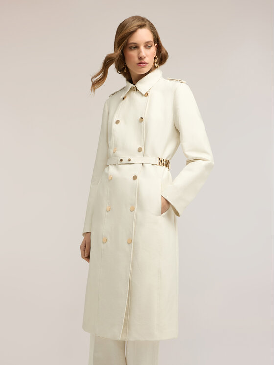 Motivi Motivi Cappotto invernale 0014Q000644N011 Bianco Regular Fit