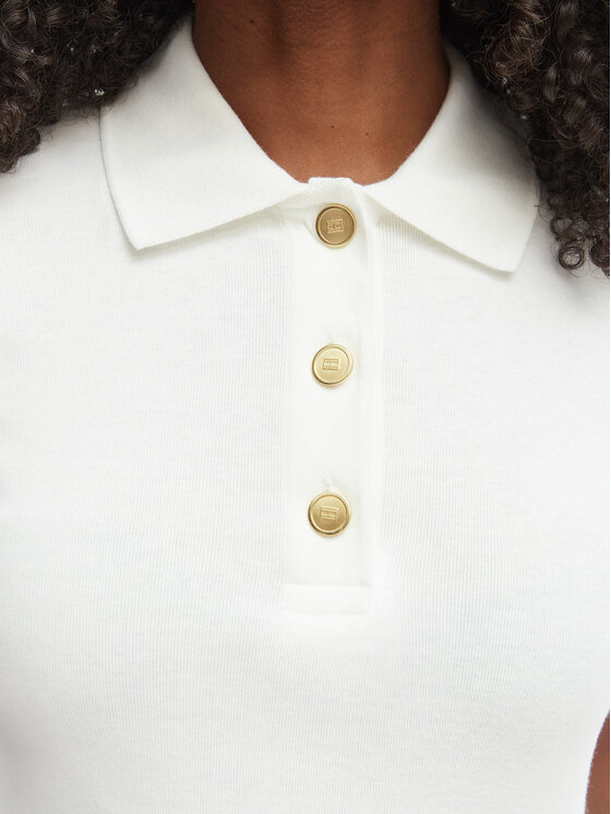 Tommy Hilfiger Tommy Hilfiger Polo WW0WW49252 Bianco Slim Fit