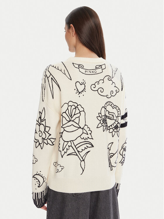 PINKO PINKO Пуловер Andros 105427 A2PK Екрю Regular Fit