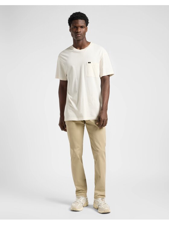 Lee Lee Spodnie materiałowe SLIM FIT MVP Beżowy Slim Fit