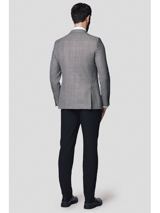 Lancerto Lancerto Marynarka Manteca MA073224000005 Szary Slim Fit