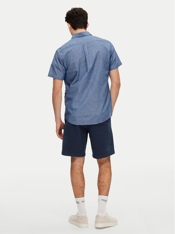 Selected Homme Selected Homme Srajca New Linen 16079053 Modra Regular Fit