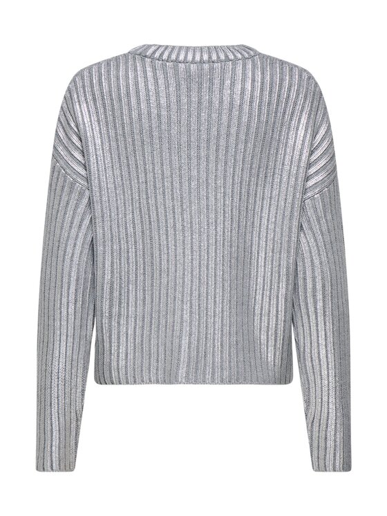 ONLY ONLY Πουλόβερ Onlnevada o-neck foil coated pull Γκρι Regular Fit