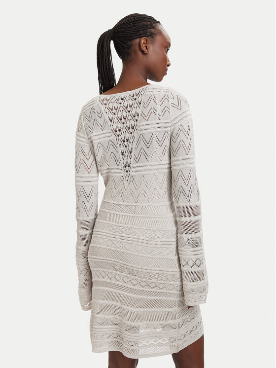 Guess Guess Плетена рокля W5GK48 Z3E22 Сив Slim Fit