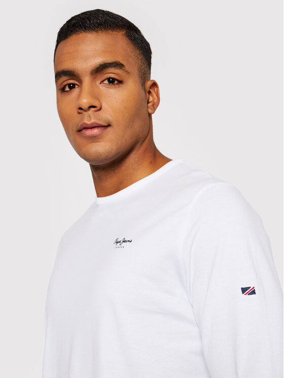 Pepe Jeans Pepe Jeans Longsleeve Original Basic 2 Long N PM508211 Biały Slim Fit