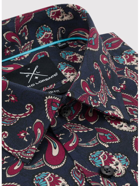 Pako Lorente Pako Lorente Koszula P24SF-1X-014-G Granatowy Slim Fit