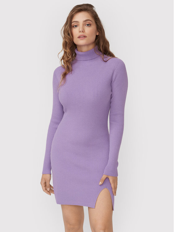 Kontatto Kontatto Pletena obleka 3M7616 Vijolična Slim Fit