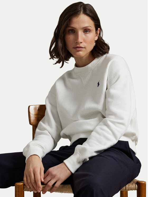 Polo Ralph Lauren Polo Ralph Lauren Džemperis 211971697001 Balta Relaxed Fit