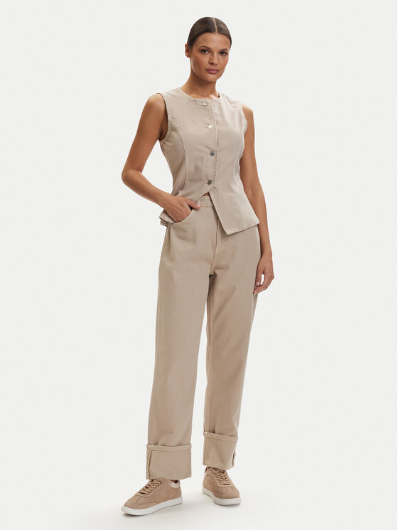 ONLY ONLY Kamizelka Everly 15364370 Beżowy Regular Fit