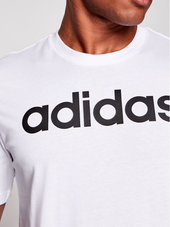adidas T-Shirt Essentials Linear Logo DQ3056 Bílá Standart Fit | Modivo.cz