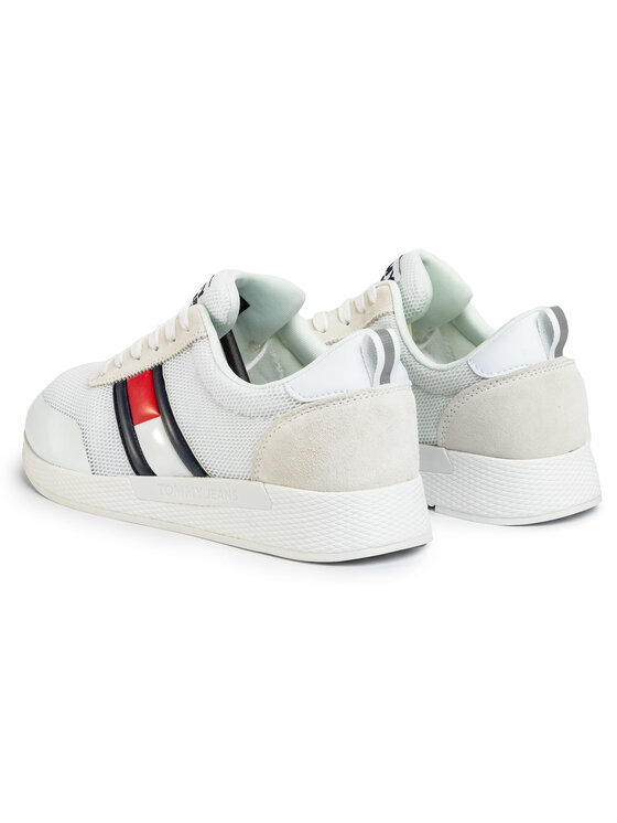 Tommy Jeans Tommy Jeans Αθλητικά Flexi Tommy Jeans Flag Sneaker EM0EM00400 Λευκό