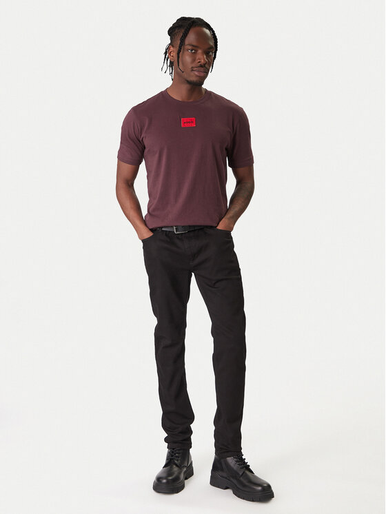 HUGO HUGO T-Shirt Diragolino 50447978 Bordó Regular Fit