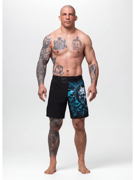 PITBULL PITBULL Szorty sportowe PITBULL WORLD Czarny Regular Fit