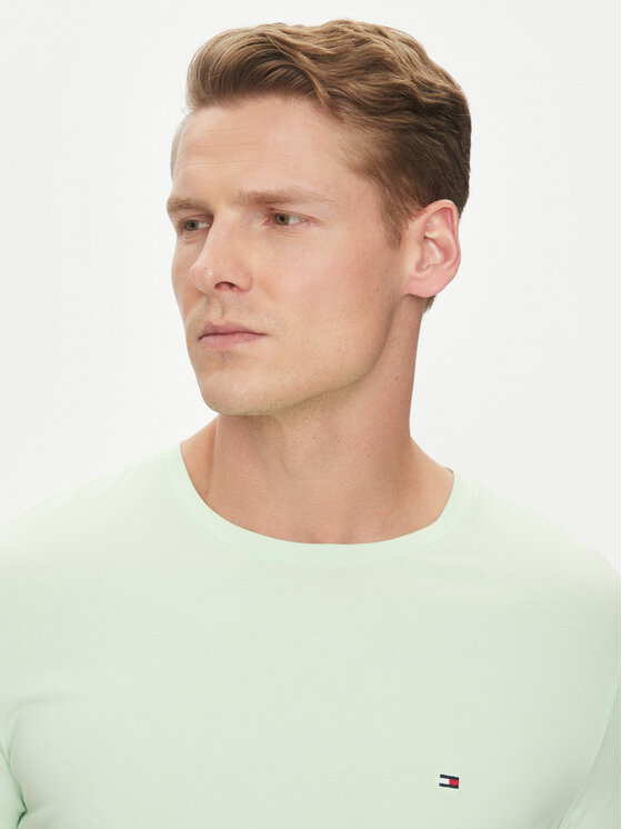 Tommy Hilfiger Tommy Hilfiger T-krekls MW0MW10800 Zaļš Slim Fit