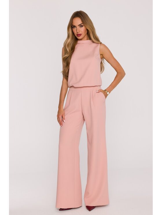 Made of Emotion Made of Emotion Kombinezon M382 Różowy Wide Leg