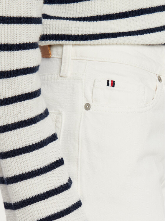 Tommy Hilfiger Tommy Hilfiger Culotte nadrág WW0WW44330 Fehér Regular Fit