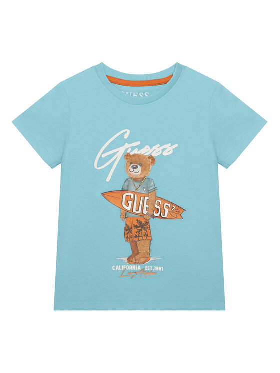 Guess Tricou N6GI04 K8HM4 Albastru Regular Fit