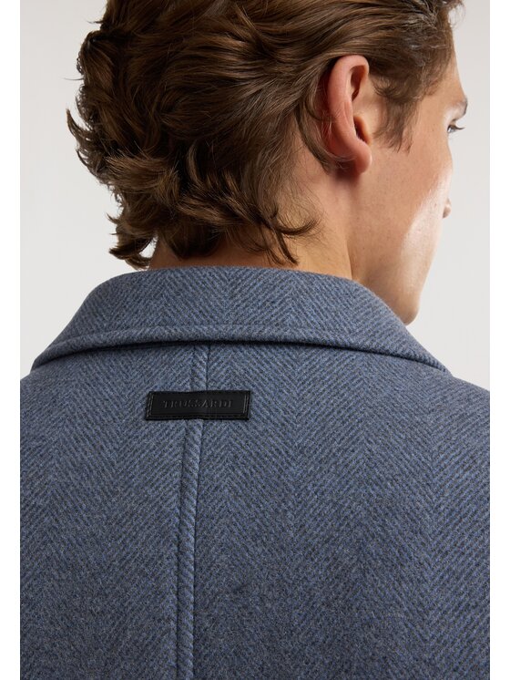 Trussardi Trussardi Płaszcz zimowy 0000M000001N0HS Turkusowy Regular Fit