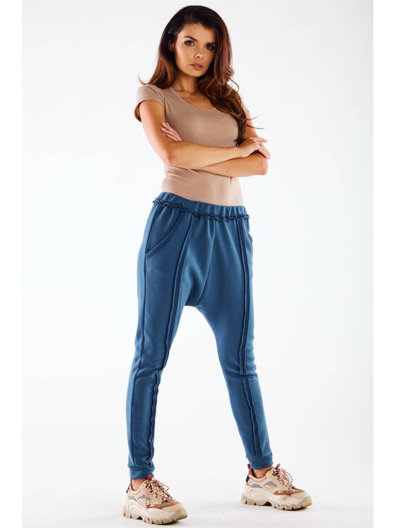 Infinite You Infinite You Dámske nohavice M274 Modrá Basic Fit