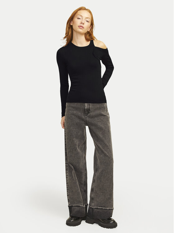 JJXX JJXX Μπλουζάκι Milani 12261586 Μαύρο Slim Fit