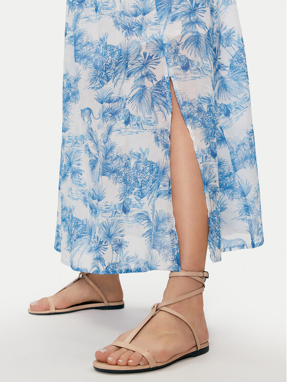 Iconique Iconique Maxi sukňa Lily IC24-053 Modrá Regular Fit