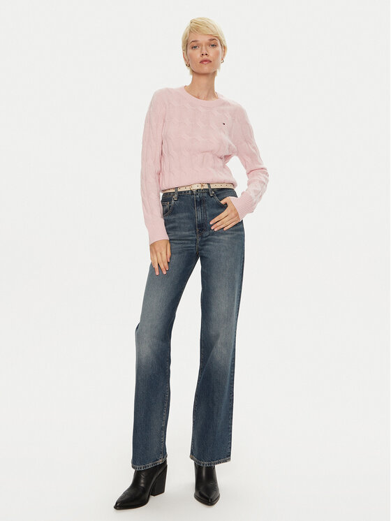 Tommy Hilfiger Tommy Hilfiger Πουλόβερ WW0WW43586 Ροζ Regular Fit