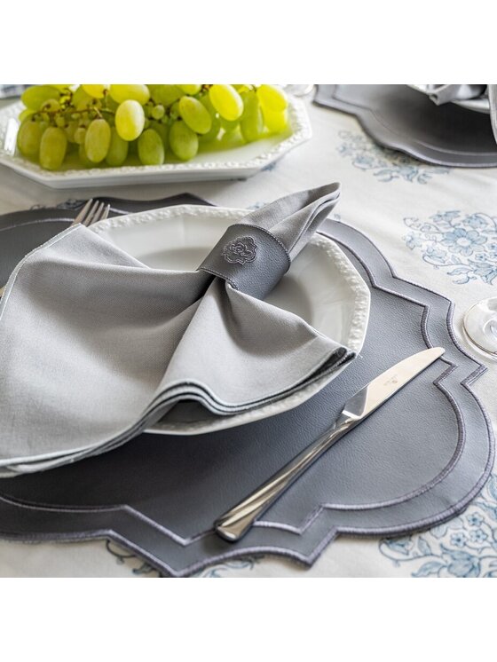 Roseberry Home Roseberry Home Obrączka na serwetki Heritage Graphite Szary
