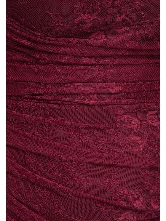 Ombre Ombre Sukienka wieczorowa LA-OM-DLR464 Bordowy Slim Fit