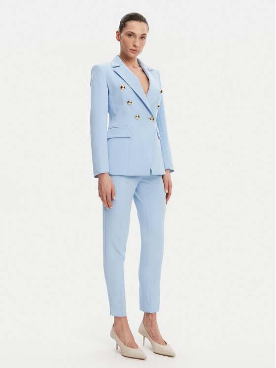 Maryley Maryley Kalhoty z materiálu 25EB52Z/M24/43MA Světle modrá Regular Fit