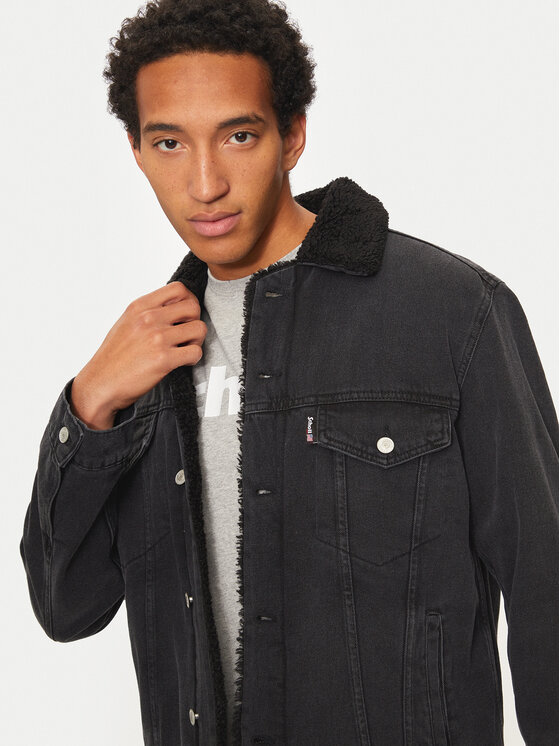 SCHOTT N.Y.C. SCHOTT N.Y.C. Джинсова куртка TRUCKSHERPA Сірий Regular Fit