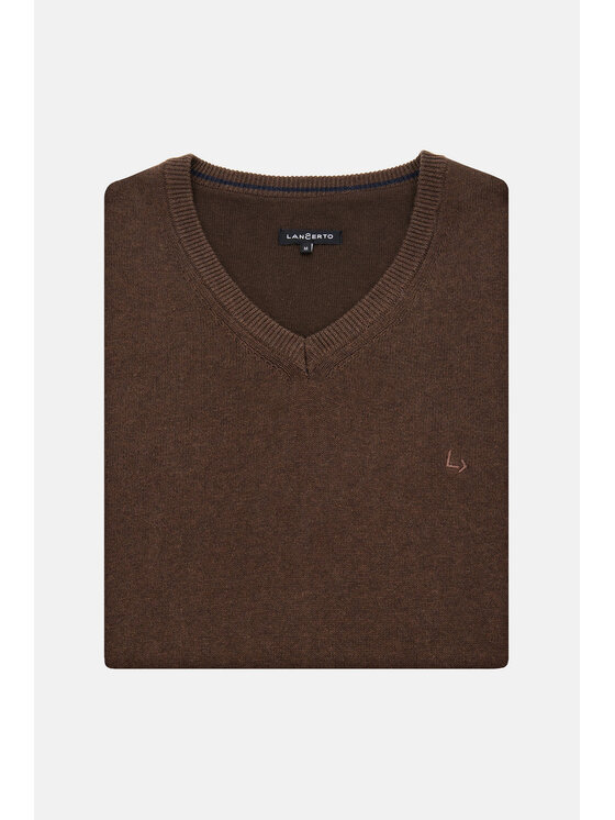 Lancerto Lancerto Sweter Anthony SW073223000046 Brązowy Regular Fit