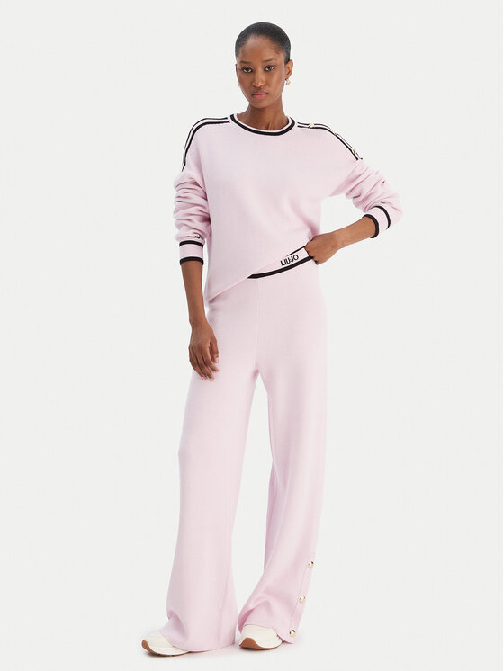 Liu Jo Sport Liu Jo Sport Kootud püksid TF5252 MS59L Roosa Relaxed Fit