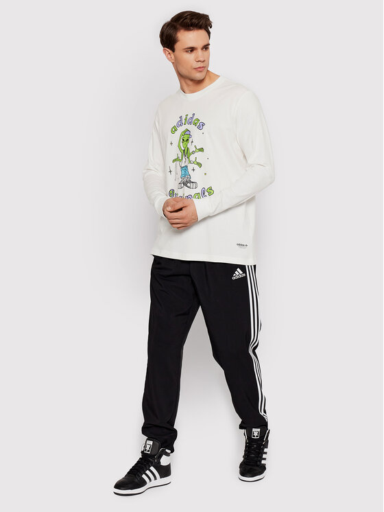 adidas adidas Hosszú ujjú Stoked Alien HC7142 Fehér Regular Fit