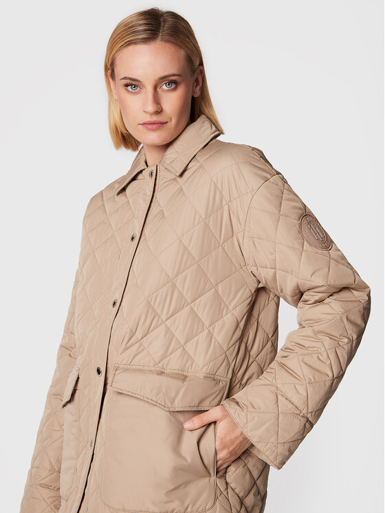 Tommy Hilfiger Tommy Hilfiger Kurtka przejściowa Quilted WW0WW35552 Beżowy Relaxed Fit