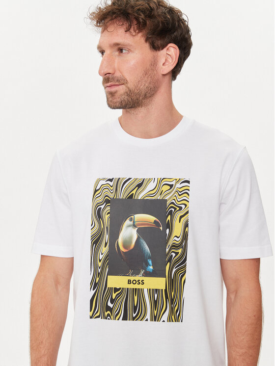 BOSS Boss T-shirt Te_Tucan 50516012 Bijela Regular Fit