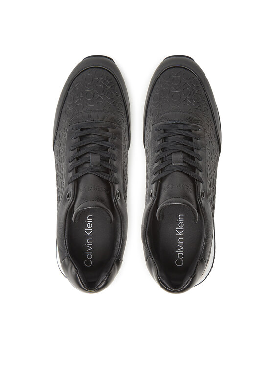Calvin Klein Calvin Klein Sneakersy Runner Lace Up Mono Pu HW0HW02574 Czarny