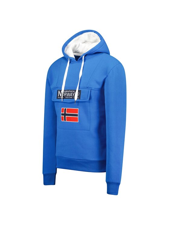 Geographical Norway Geographical Norway Bluza WW6115H/GN-Royal Blue / White Niebieski Regular Fit