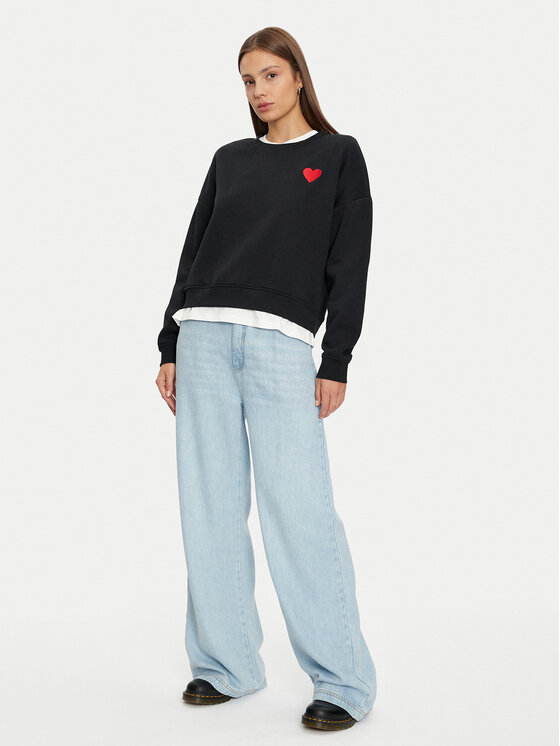 Vero Moda Vero Moda Μπλούζα Maly 10329164 Μαύρο Oversize