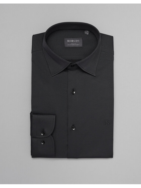 Borgio Borgio Koszula acconia Szary Slim Fit